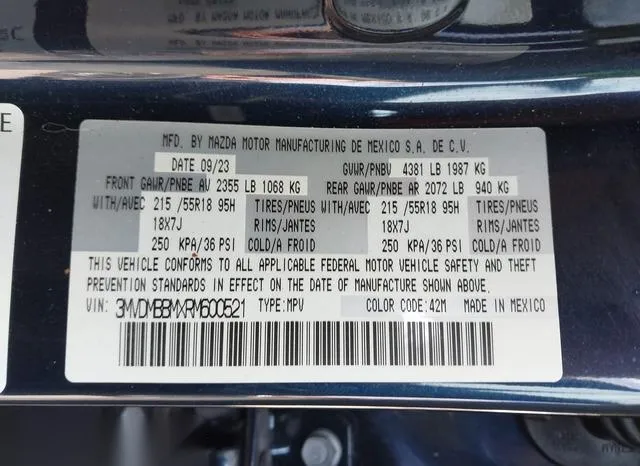 3MVDMBBMXRM600521 2024 2024 Mazda CX-30- 2-5 S Select Sport 9