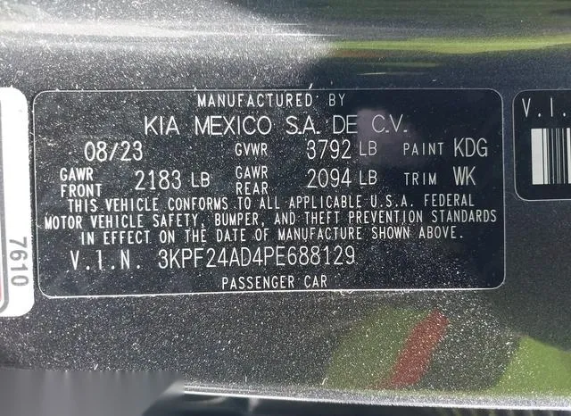 3KPF24AD4PE688129 2023 2023 KIA Forte- Lxs 9