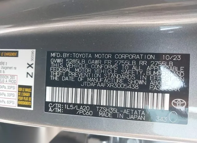 JTDAFAAFXR3005438 2024 2024 Toyota Crown- Platinum 9