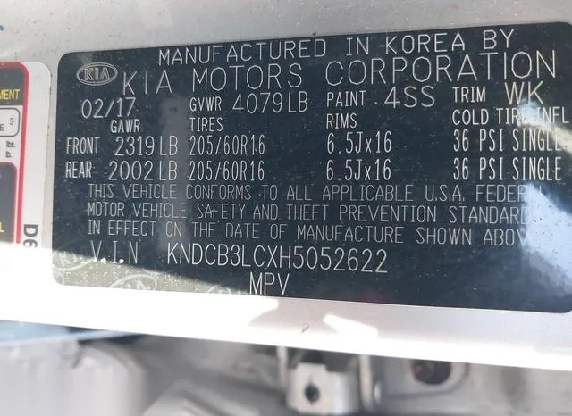 KNDCB3LCXH5052622 2017 2017 KIA Niro- FE 9