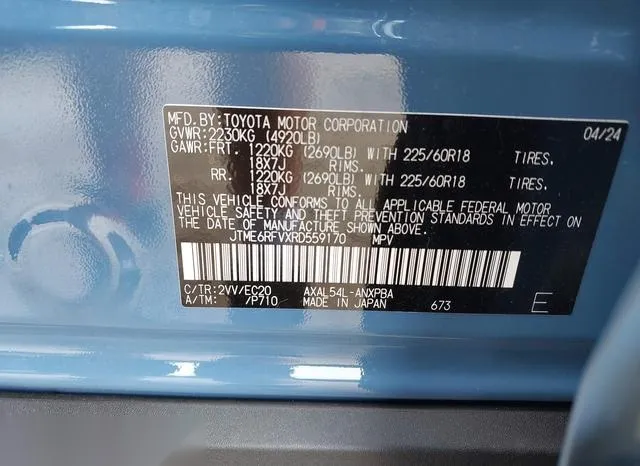 JTME6RFVXRD559170 2024 2024 Toyota RAV4- Hybrid Xse 9