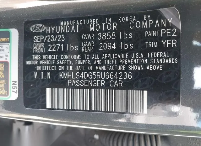 KMHLS4DG5RU664236 2024 2024 Hyundai Elantra- Sel 9