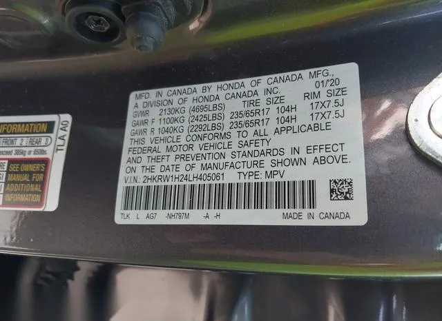 2HKRW1H24LH405061 2020 2020 Honda CR-V- 2Wd Lx 9