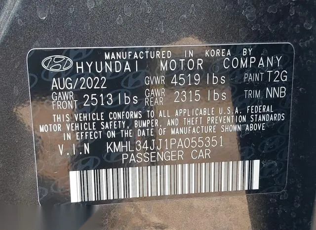 KMHL34JJ1PA055351 2023 2023 Hyundai Sonata- Hybrid Sel 9