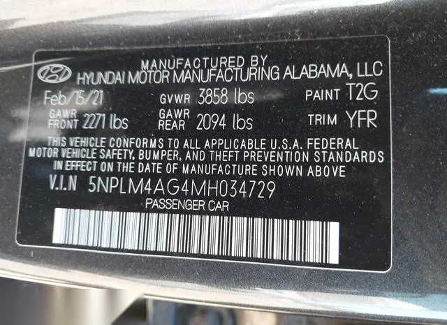 5NPLM4AG4MH034729 2021 2021 Hyundai Elantra- Sel 9