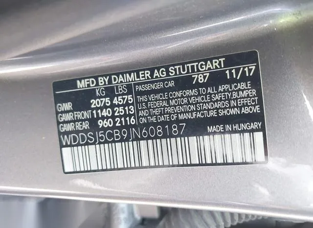 WDDSJ5CB9JN608187 2018 2018 Mercedes-Benz Amg Cla 45- 4Matic 9