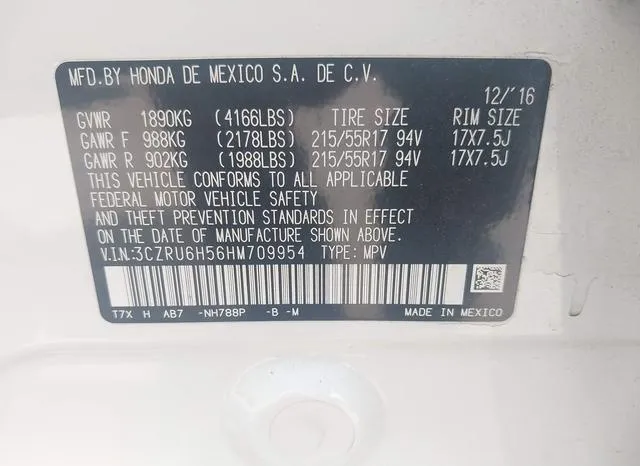 3CZRU6H56HM709954 2017 2017 Honda HR-V- EX 9