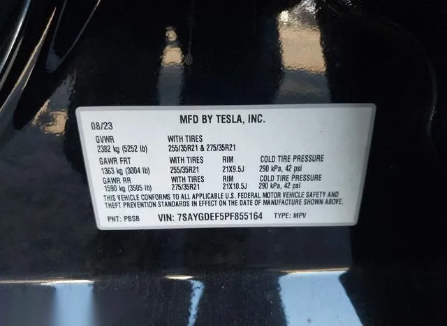 7SAYGDEF5PF855164 2023 2023 Tesla Model Y- Awd/Performance 9