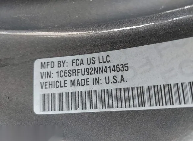 1C6SRFU92NN414635 2022 2022 RAM 1500- Trx  4X4 5-7 Box 9