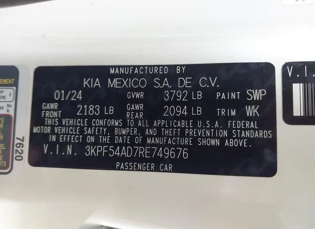 3KPF54AD7RE749676 2024 2024 KIA Forte- Gt-Line 9