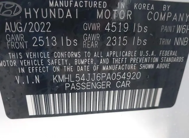 KMHL54JJ6PA054920 2023 2023 Hyundai Sonata- Hybrid Limited 9