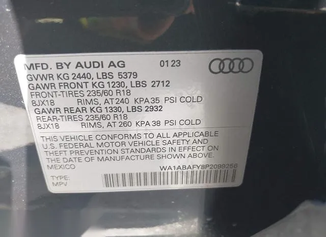 WA1ABAFY8P2099256 2023 2023 Audi Q5- Premium 40 Tfsi Quattro 9