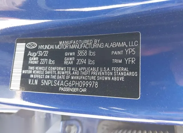 5NPLS4AG6PH099978 2023 2023 Hyundai Elantra- Sel 9