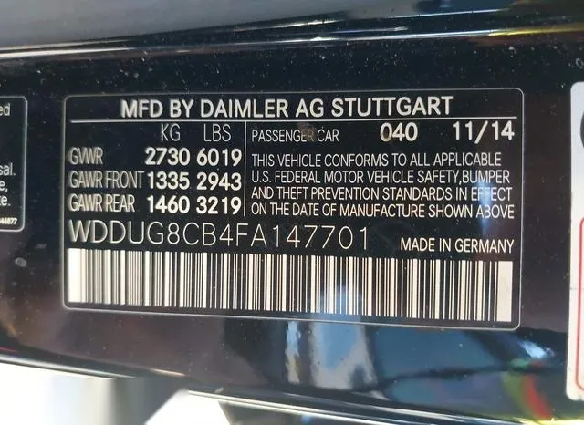 WDDUG8CB4FA147701 2015 2015 Mercedes-Benz S 550 9