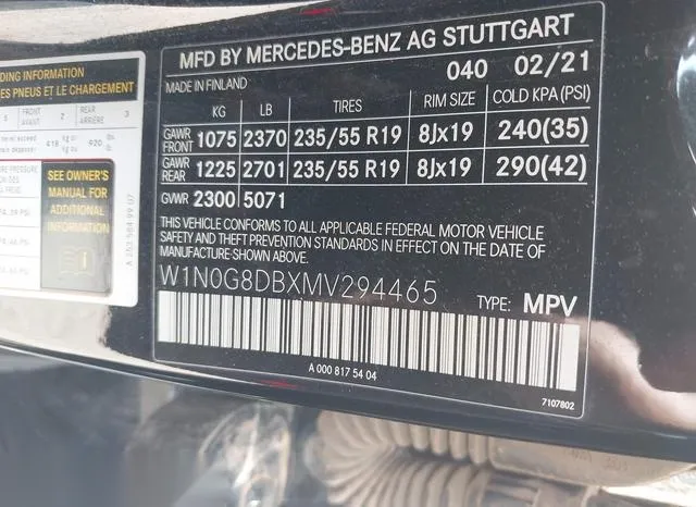 W1N0G8DBXMV294465 2021 2021 Mercedes-Benz GLC 300- Suv 9