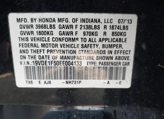 19VDE1F50EE004133 2014 2014 Acura ILX- 2-0L 9