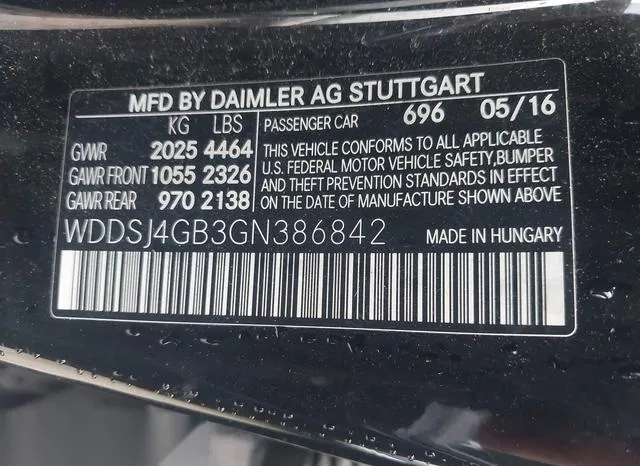 WDDSJ4GB3GN386842 2016 2016 Mercedes-Benz CLA 250- 4Matic 9