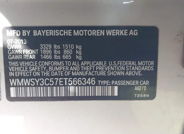 WMWSY3C57ET566346 2014 2014 Mini Roadster- Cooper S 9