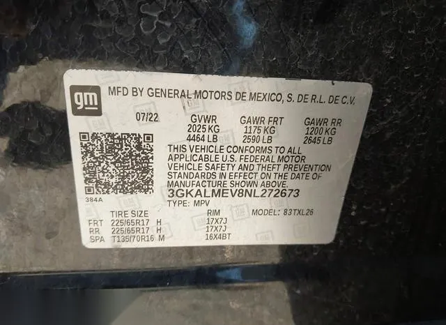 3GKALMEV8NL272673 2022 2022 GMC Terrain- Fwd Sle 9