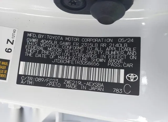 JTDBCMFE1R3058656 2024 2024 Toyota Corolla- Hybrid Se 9