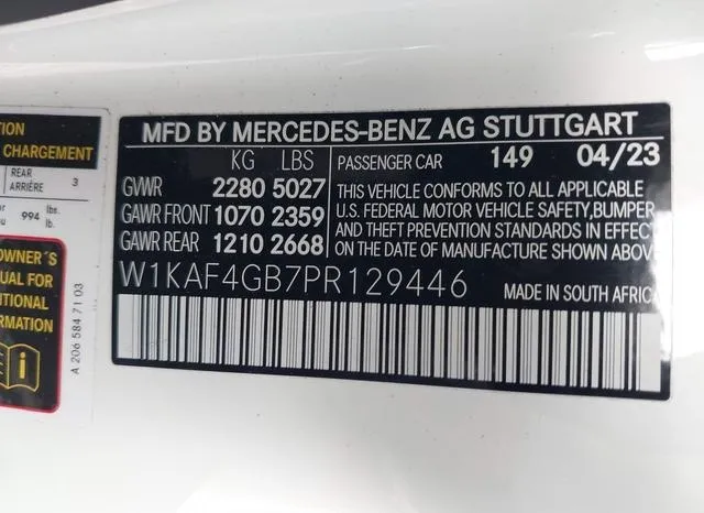 W1KAF4GB7PR129446 2023 2023 Mercedes-Benz C 300- Sedan 9