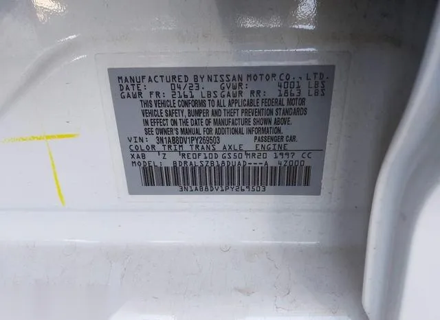 3N1AB8DV1PY269503 2023 2023 Nissan Sentra- Sr Xtronic Cvt 9