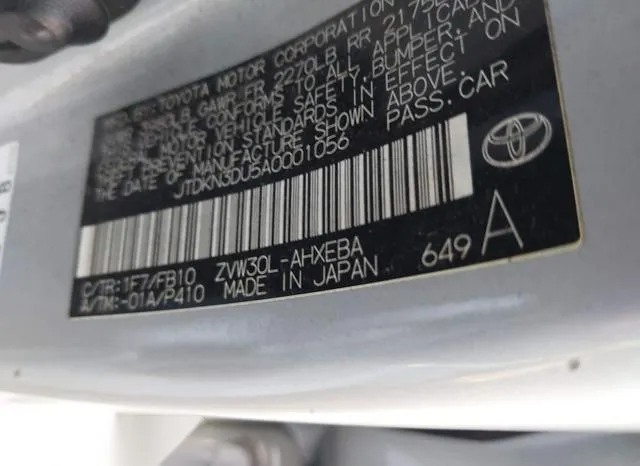 JTDKN3DU5A0001056 2010 2010 Toyota Prius- Iii 9