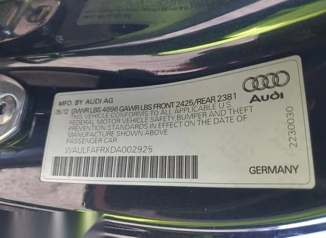 WAULFAFRXDA002925 2013 2013 Audi A5- 2-0T Premium 9