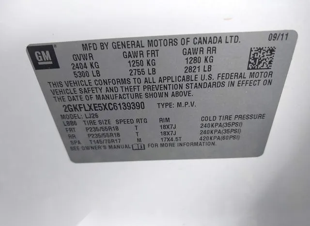 2GKFLXE5XC6139390 2012 2012 GMC Terrain- Slt-2 9