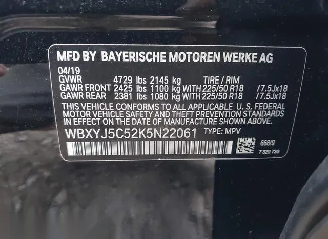 WBXYJ5C52K5N22061 2019 2019 BMW X2- Xdrive28I 9