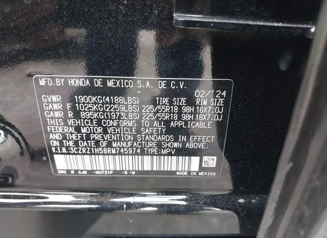 3CZRZ1H58RM745974 2024 2024 Honda HR-V 9