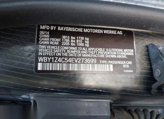 WBY1Z4C54EV273699 2014 2014 BMW I3- Base W/Range Extender 9