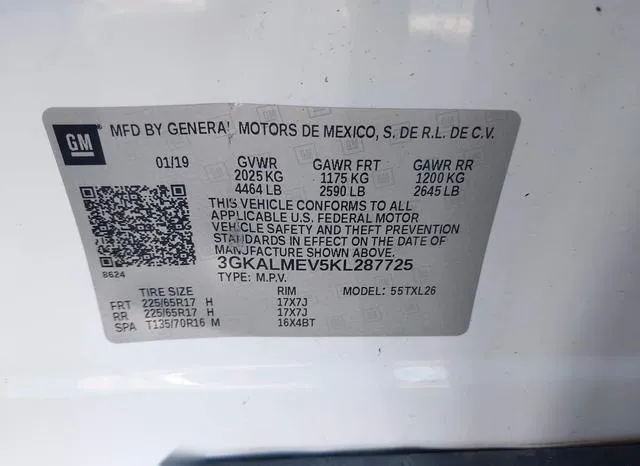 3GKALMEV5KL287725 2019 2019 GMC Terrain- Sle 9