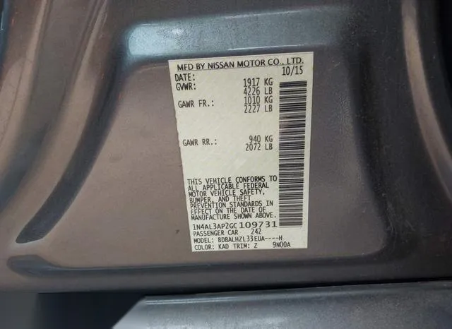 1N4AL3AP2GC109731 2016 2016 Nissan Altima- 2-5 SR 9