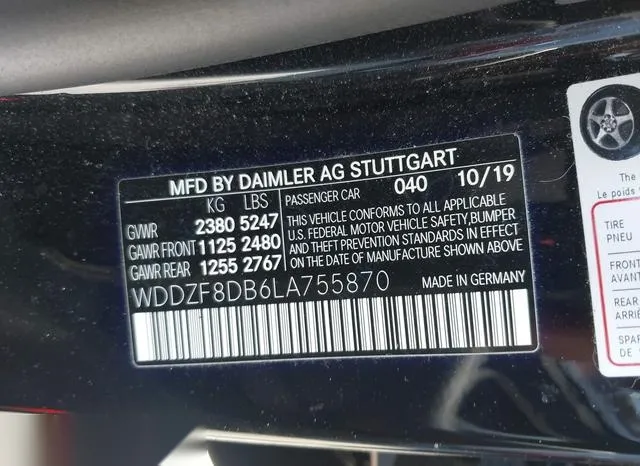 WDDZF8DB6LA755870 2020 2020 Mercedes-Benz E 350 9