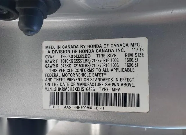 2HKRM3H3XEH516436 2014 2014 Honda CR-V- LX 9