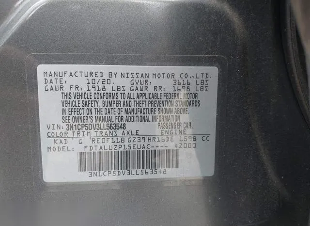 3N1CP5DV3LL563548 2020 2020 Nissan Kicks- Sr Xtronic Cvt 9