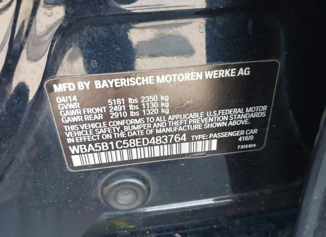 WBA5B1C58ED483764 2014 2014 BMW 5 Series- 535I 9