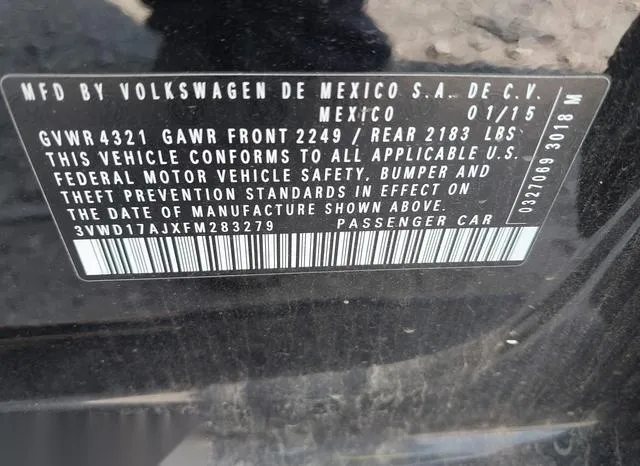 3VWD17AJXFM283279 2015 2015 Volkswagen Jetta- 1-8T Se 9