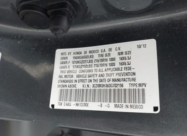 3CZRM3H36DG702198 2013 2013 Honda CR-V- LX 9