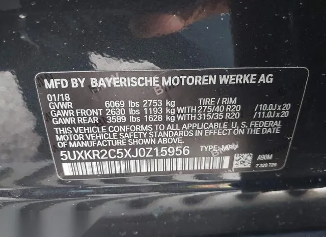 5UXKR2C5XJ0Z15956 2018 2018 BMW X5- Sdrive35I 9