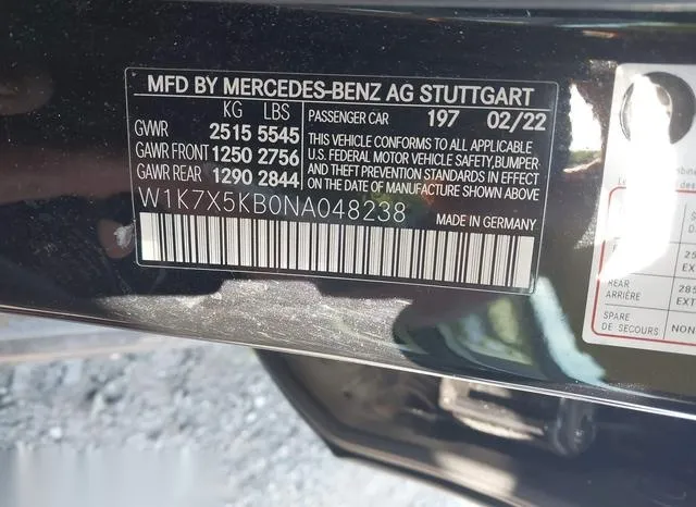 W1K7X5KB0NA048238 2022 2022 Mercedes-Benz Amg Gt 43 4-Door C 9