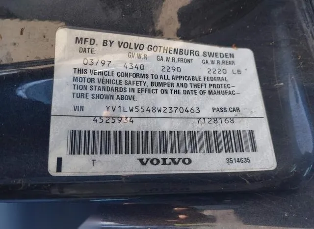 YV1LW5548W2370463 1998 1998 Volvo V70- Gtas/Gtms 9