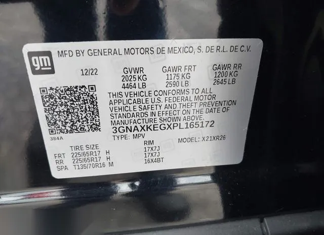 3GNAXKEGXPL165172 2023 2023 Chevrolet Equinox- Fwd Lt 9