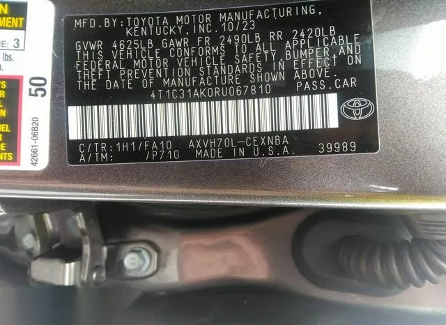 4T1C31AK0RU067810 2024 2024 Toyota Camry- Hybrid LE 9