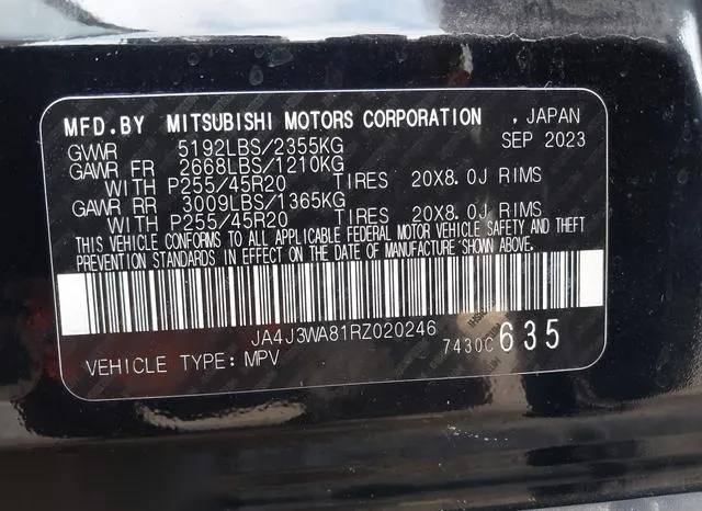 JA4J3WA81RZ020246 2024 2024 Mitsubishi Outlander 9