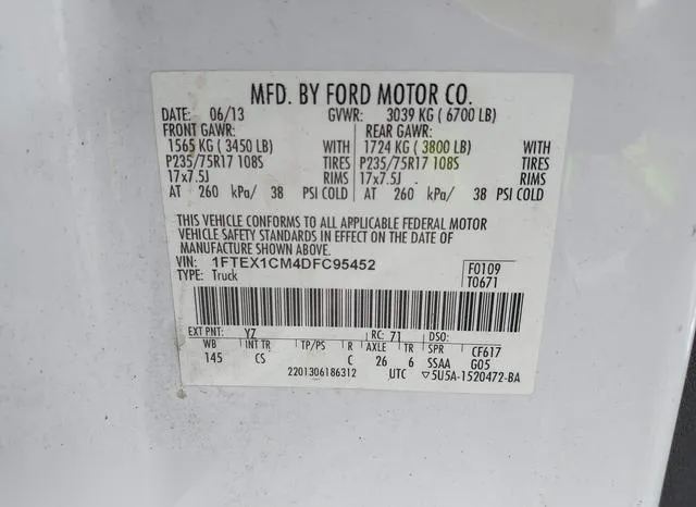 1FTEX1CM4DFC95452 2013 2013 Ford F-150- XL 9