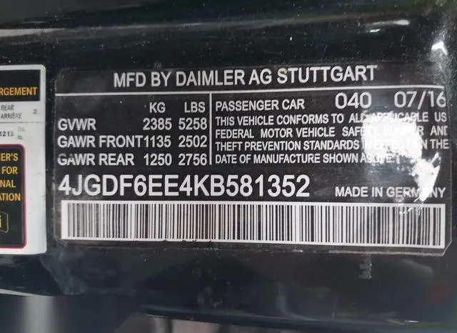 4JGDF6EE4KB581352 2019 2019 Mercedes-Benz GLS 450- 4Matic 9