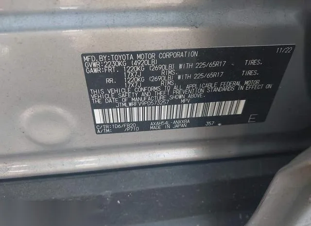 JTMLWRFV9PD573257 2023 2023 Toyota RAV4- Hybrid LE 9