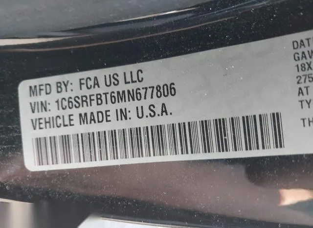 1C6SRFBT6MN677806 2021 2021 RAM 1500- Big Horn Quad Cab 4X4 9